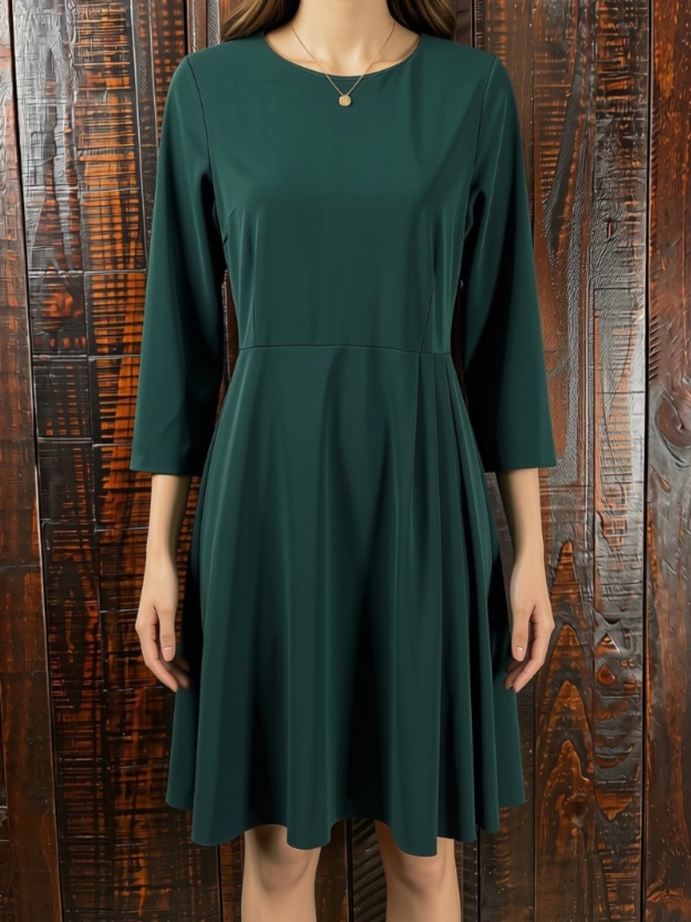 Of Mercer Emerald Green Career-wear Pleated Dress Size 0
